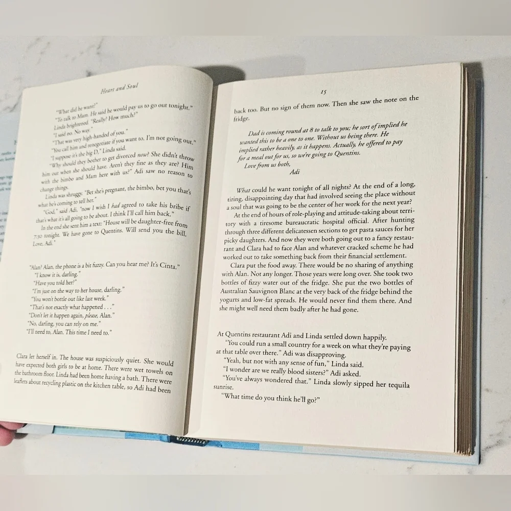 BOGO Maeve Binchy Heart and Soul Coffee Table Book - Blue Cover